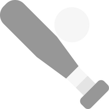 Beyzbol Yarasa Simgesi, Basit Web Vektör İllüstrasyonu