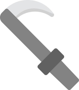 Tırpan Simgesi, Basit Web Vektörü İllüstrasyonu