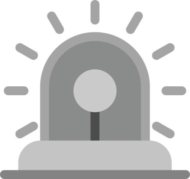 Siren Simgesi, Basit Web Vektörü İllüstrasyonu