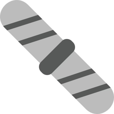 Snowboard Simgesi, Basit Web Vektörü İllüstrasyonu