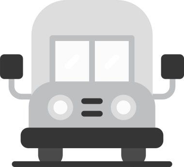 Otobüs Simgesi, Basit Web Vektörü İllüstrasyonu