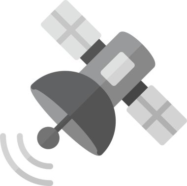 uydu anten simgesi. Beyaz arkaplanda izole edilmiş vektör illüstrasyonu.