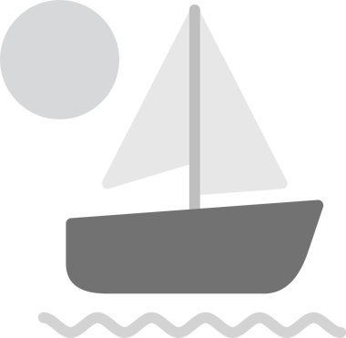 Gemi. Web simgesi basit illüstrasyon