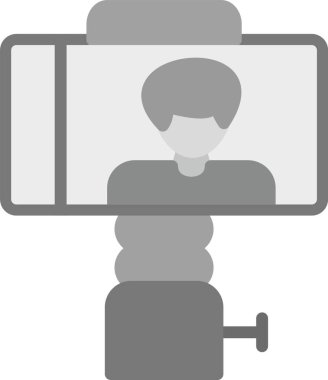 CCTV kamera, basit simge, vektör illüstrasyonu