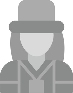 Beyefendi düz vektör simgesi