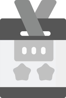 Hediye vektör simgesi. düz biçim illüstrasyonu.