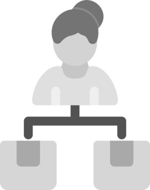 Kadın avatar simgesi, vektör illüstrasyonu