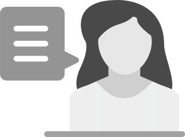 avatar kız profil simgesi ana hatları biçiminde