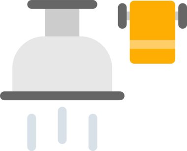 Duş. Web simgesi basit illüstrasyon