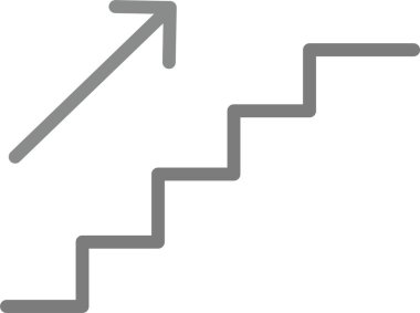 Merdivenler. Web simgesi basit illüstrasyon