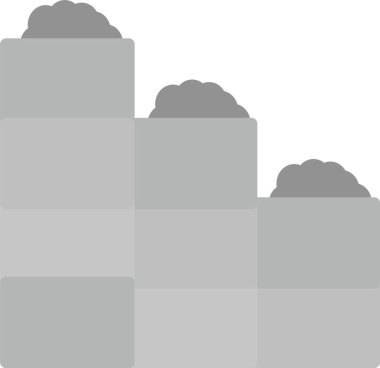 bulut kar simgesi düz stil