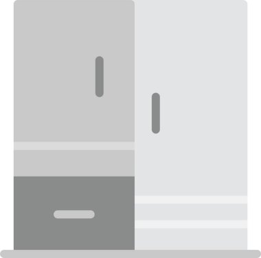 Buzdolabı web simgesi, vektör illüstrasyonu