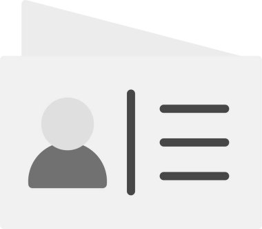 Rozet kartı biçiminde kimlik kartı simgesi