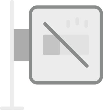 Modern b 'nin vektör illüstrasyonunda müziğin eksik simgesi