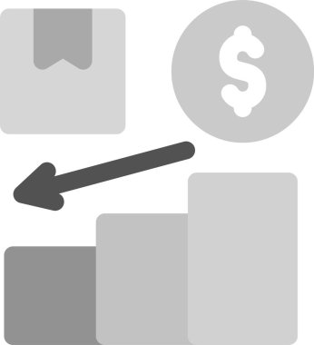 Dolar ve Euro düz vektör simgesi