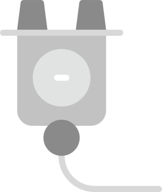 Beyaz ve gri simgenin vektör çizimi