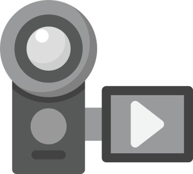 Kamera simgesi, vektör illüstrasyonu