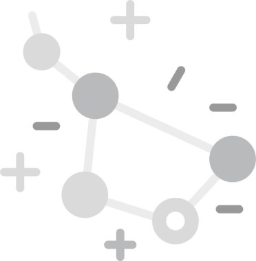 Ana hatlar biçiminde atom molekülü bilim simgesi