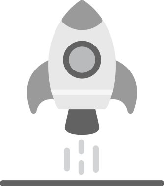 uzay mekiği simgesi, basit vektör illüstrasyonu