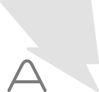 Bir harfin vektör illüstrasyonu