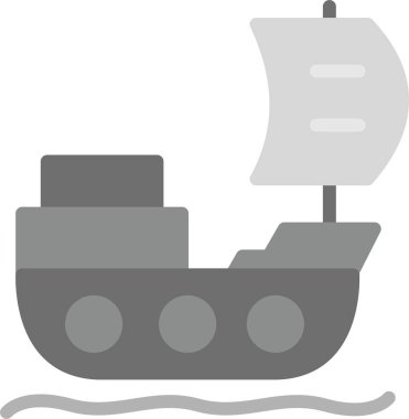 Yolcu gemisi. Web simgesi basit illüstrasyon