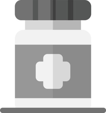 İlaç şişesi. Web simgesi basit tasarım