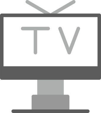 televizyon televizyon televizyon ikonu ana hatlar biçiminde