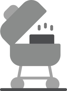 Izgara yemek ikonu katı bir şekilde