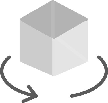 küp vektör çizimi, düz tasarım