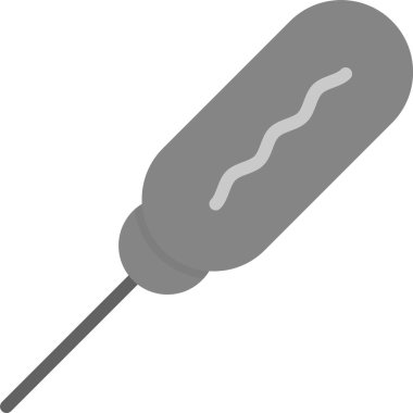 termometre düz simge, vektör çizimi