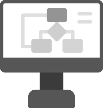 iş bilgisayarı izleyici simgesi ana hat biçiminde