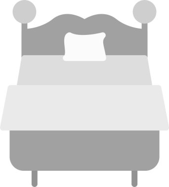Yatak yatağı uyku ikonu ana hatlarıyla