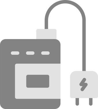 güç şarj simgesi, vektör illüstrasyonu