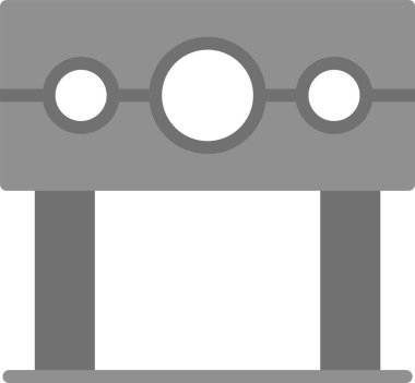 Bir gaz karikatür simgesinin vektör çizimi