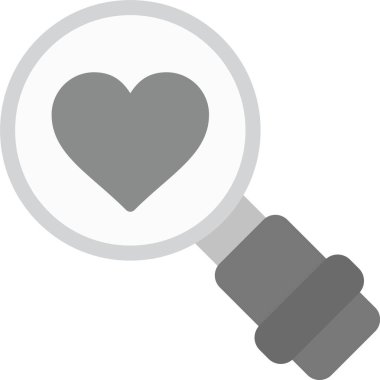 kalp arama simgesi, vektör çizim