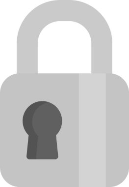 Kilit simgesini ana hatlar biçiminde kilitle