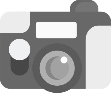 kamera düz simgesi, vektör illüstrasyonu