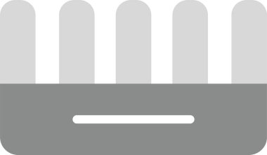 Mutfak pişirme ikonu katı bir şekilde