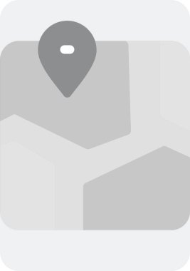 harita simgesi vektör illüstrasyonu