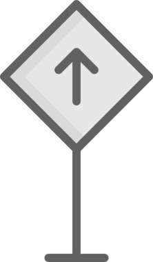 yol işareti vektör simgesi