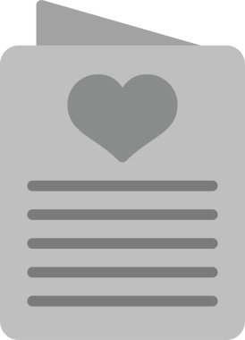 Kalp ikonu vektör illüstrasyonu