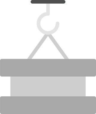 Vinç kancası kancası simgesi dış hat biçiminde