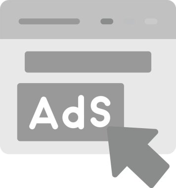 Dış hatlar biçiminde web reklam simgesi