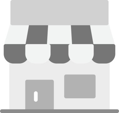 Outline tarzında bir mağaza simgesi