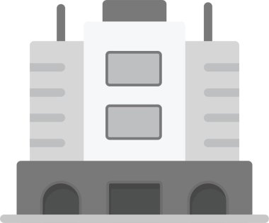 Fabrika binası ikon vektör çizimi tasarımı