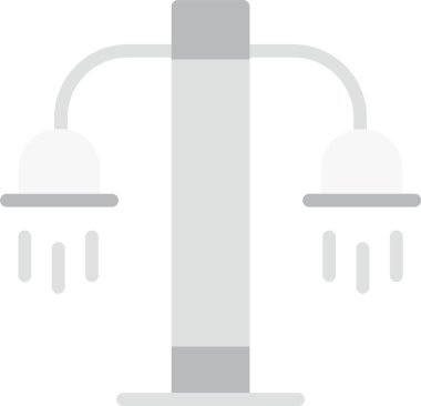 su duş simgesi, basit vektör illüstrasyonu