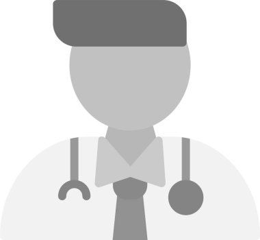 Doktor. Web simgesi basit illüstrasyon