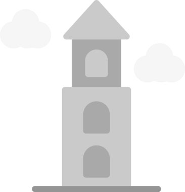 Kule. Web simgesi basit illüstrasyon