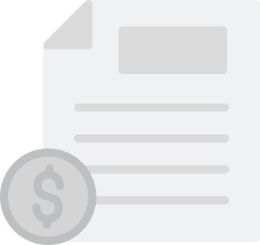 Fatura nakit simgesi düz stil