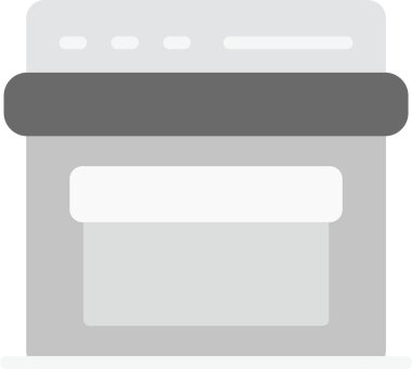 Mutfak sobası simgesi, vektör simgesi